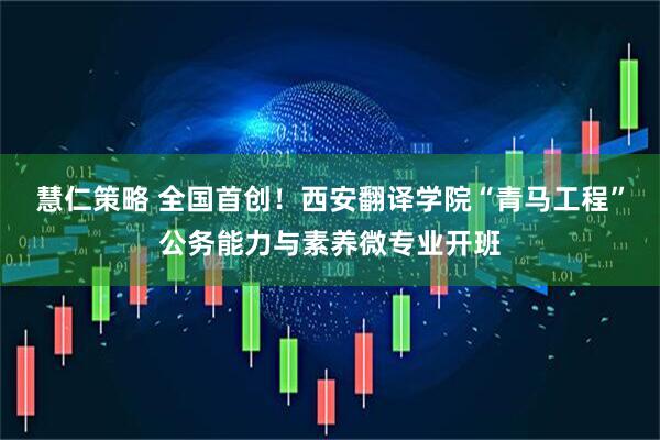 慧仁策略 全国首创！西安翻译学院“青马工程”公务能力与素养微专业开班